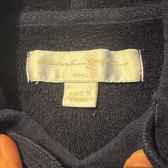 Spiritual Gangster “Gratitude” Yoga Navy Terry Lined Hoodie Sweatshirt S - Picture 5 of 7